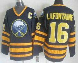 Buffalo Sabres #16 Pat Lafontaine Throwback Authentic Stitched NHL Jersey