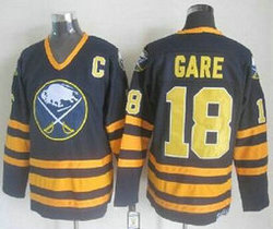 Buffalo Sabres #18 Danny Gare Navy Blue CCM Throwback Authentic Stitched NHL Jersey