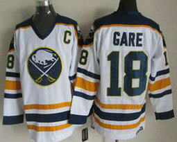Buffalo Sabres #18 Danny Gare White CCM Throwback Authentic Stitched NHL jersey