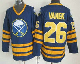 Buffalo Sabres #26 Thomas Vanek Blue Throwback CCM Authentic Stitched NHL Jersey