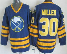Buffalo Sabres #30 Ryan Miller Blue Throwback CCM Authentic Stitched NHL Jersey