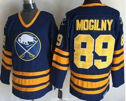 Buffalo Sabres #89 Alexander Mogilny Navy Blue Throwback CCM Jersey