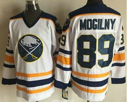 Buffalo Sabres #89 Alexander Mogilny White CCM Throwback Authentic Stitched NHL jersey