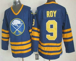 Buffalo Sabres #9 Derek Roy Blue Throwback CCM Authentic Stitched NHL Jersey