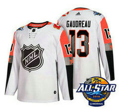 Calgary Flames #13 Johnny Gaudreau White 2018 NHL All-Star Stitched Ice Hockey Jersey