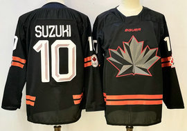 Canada #10 Nick Suzuki Black Olympics Hockey Stitched Jersey