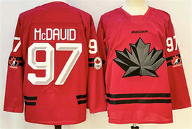 Canada #97 Connor McDavid Red Olympics Hockey Stitched Jersey