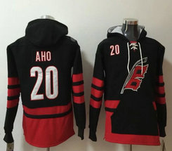 Carolina Hurricanes #20 Sebastian Aho All Stitched Hooded Sweatshirt