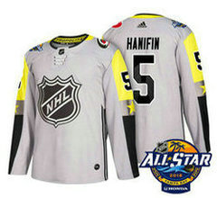 Carolina Hurricanes #5 Noah Hanifin Grey 2018 NHL All-Star Stitched Ice Hockey Jersey
