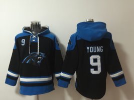 Carolina Panthers #9 Bryce Young Black NFL Stitched Hoodies
