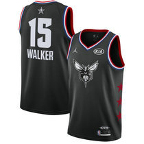Charlotte Hornets #15 Kemba Walker Black 2019 All Star With Patch Authentic Stitched NBA jersey