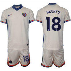 Chelsea 2024-25 #18 NKUNKU away Soccer Club Jersey