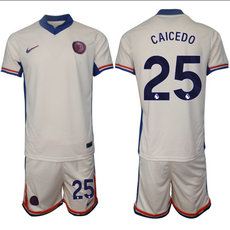 Chelsea 2024-25 #25 CAICEDO away Soccer Club Jersey