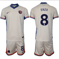 Chelsea 2024-25 #8 ENZO away Soccer Club Jersey