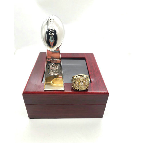 Chicago Bears 1985 NFL one ring + one trophy set