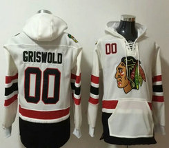 Chicago Blackhawks #00 Clark Griswold White NFL Stitched Hoodies