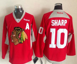 Chicago Blackhawks #10 Patrick Sharp Red Practice Authentic Stitched NHL Jersey
