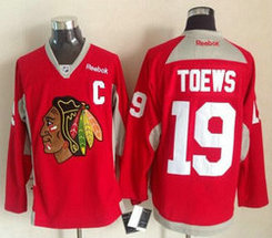 Chicago Blackhawks #19 Jonathan Toews Red Practice Authentic Stitched NHL Jersey