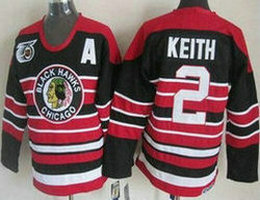 Chicago Blackhawks #2 Duncan Keith Black 75th CCM Throwback Authentic Stitched NHL Jersey
