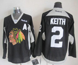 Chicago Blackhawks #2 Duncan Keith Black Practice Authentic Stitched NHL Jersey