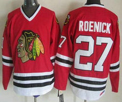 Chicago Blackhawks #27 Jeremy Roenick Red CCM Throwback Authentic Stitched NHL Jersey