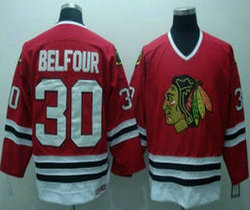 Chicago Blackhawks #30 ED Belfour Red CCM Throwback Authentic Stitched NHL Jersey
