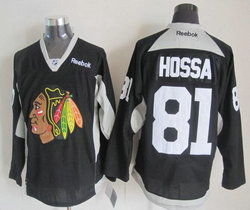 Chicago Blackhawks #81 Marian Hossa Black Practice Authentic Stitched NHL Jersey