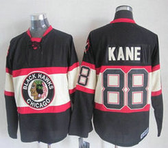 Chicago Blackhawks #88 Patrick Kane Black Third Throwback Authentic Stitched NHL Jersey