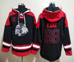 Chicago Blackhawks #88 Patrick Kane Black skull NHL Stitched Pullover Hoodie