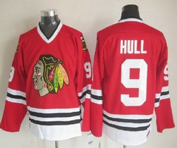 Chicago Blackhawks #9 Bobby Hull Red Throwback Authentic Stitched NHL jersey