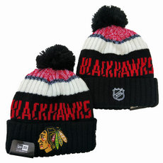 Chicago Blackhawks NHL Knit Beanie Hats 1