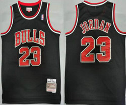Chicago Bulls #23 Michael Jordan Black 1997-98 Throwback Authentic Stitched NBA jersey