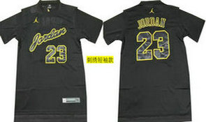 Chicago Bulls #23 Michael Jordan Black Mesh Short sleeves NBA Jersey