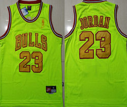 Chicago Bulls #23 Michael Jordan Fluorescent green Mesh Stitched NBA Jersey