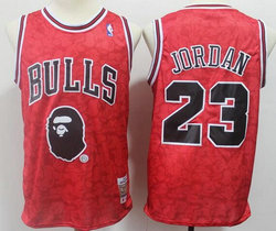 Chicago Bulls #23 Michael Jordan Red Bape 1996 Throwback Authentic Stitched NBA jerseys