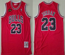 Chicago Bulls #23 Michael Jordan Red final style 97-98 Throwback Stitched NBA Jersey