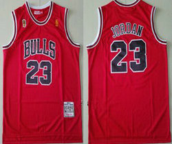 Chicago Bulls #23 Michael Jordan red 96-97 champion Authentic Stitched NBA jersey