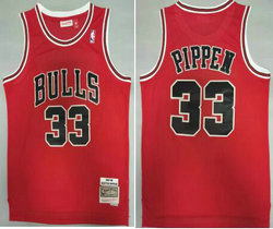 Chicago Bulls #33 Scottie Pippen Red 1997-98 Throwback Authentic Stitched NBA jersey