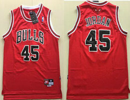 Chicago Bulls #45 Michael Jordan Red Game Authentic Stitched NBA jerseys