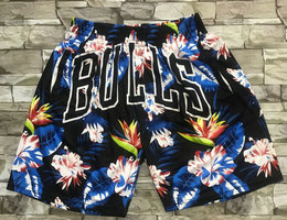 Chicago Bulls Green flowers Shorts