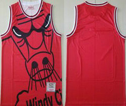 Chicago Bulls Red Hardwood Classics Authentic Stitched NBA Jersey