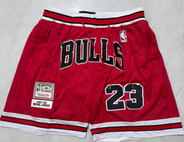 Chicago Bulls Red Throwback NBA Shorts