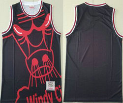 Chicago Bulls black Hardwood Classics Authentic Stitched NBA Jersey