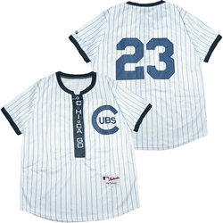 Chicago Cubs #23 Ryne Sandberg White 1909 Throwback Authentic Stitched MLB jersey