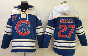 Chicago Cubs #27 Addison Russell Blue Hooded 