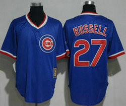 Chicago Cubs #27 Addison Russell Blue Pullover Authentic Stitched MLB jersey