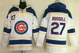 Chicago Cubs #27 Addison Russell White Hooded 