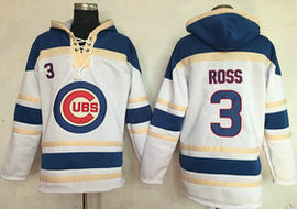 Chicago Cubs #3 David Ross White Hooded 