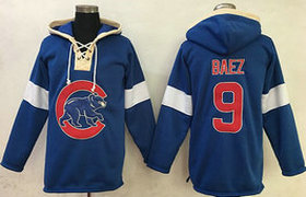 Chicago Cubs #9 Javier Baez Blue Authentic Stitched MLB Hooded 2