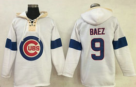 Chicago Cubs #9 Javier Baez White Authentic Stitched MLB Hooded 2